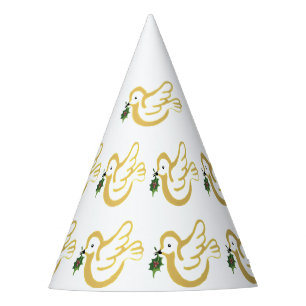 Christmas peace dove party hat