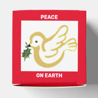 Christmas peace doves favour box