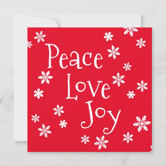Christmas Peace Love Joy White Snowflake (Front)