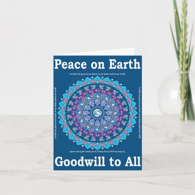 Christmas Peace Mandala Card 2 (Front)