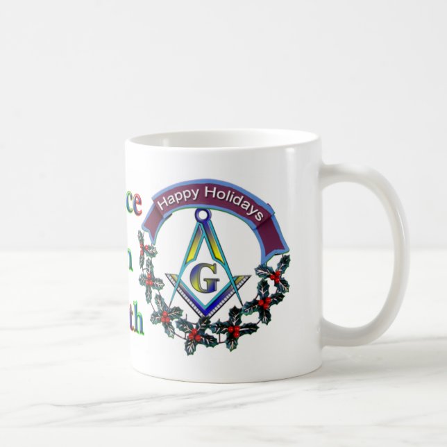 Christmas Peace Masonic Mug or Stein (Right)