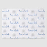 Christmas Peace on Earth Beach Sand Dollar Patter  Tissue Paper<br><div class="desc">Christmas Peace on Earth Beach Tropical Holiday tissue paper,  with a sand dollar pattern and a blue typography design. With customisable lettering,  you can add your own text. A simple way to add a touch of the ocean to your holiday gifts.</div>