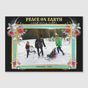 Christmas Peace on Earth Floral Family Photo
