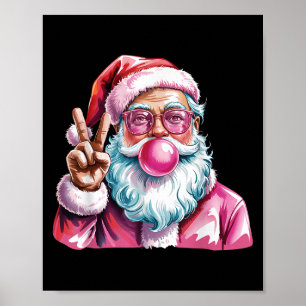 Christmas Peace Sign Hand Santa Claus Nk Bubble Gu