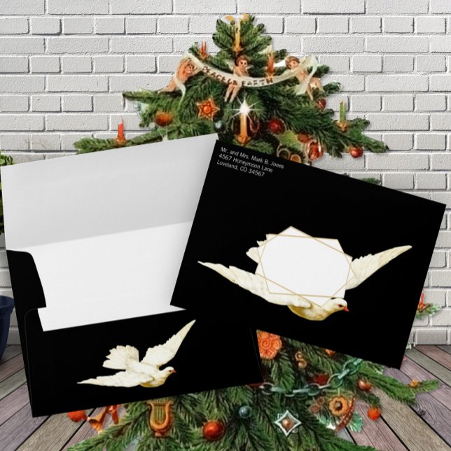 Christmas Peace to All White Dove Envelope (Creator Uploaded)