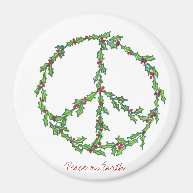 Christmas Peace Wreath magnet (Front)
