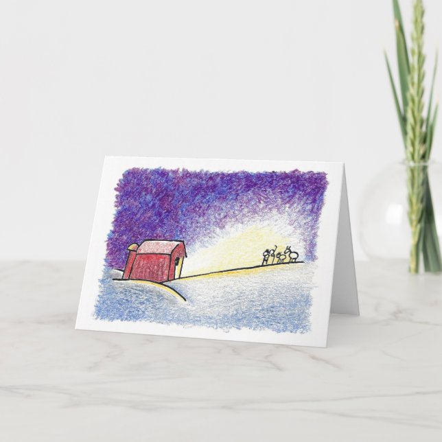 Christmas Peaceful Light Holiday Card (Front)