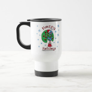 Christmas Peacock Travel Mug