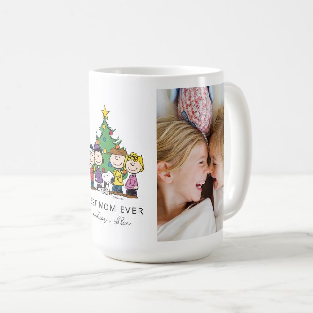 Christmas Peanuts | Best Mum Ever Photo Coffee Mug (Front Right)