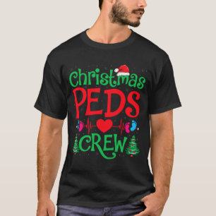 Christmas Peds Crew Santa Hat Xmas Tree Pediatric  T-Shirt