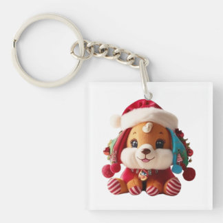 Christmas Peluche's Key in the Form of a Dog Ring