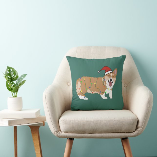 Christmas Pembroke Welsh Corgi Cushion (Chair)