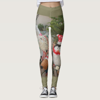 Christmas penguin and reindeer toy leggings