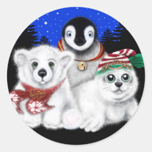 Christmas penguin baby polar bear seal pup 