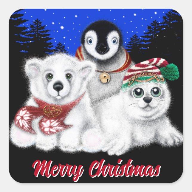 Christmas penguin baby polar bear seal pup  (Front)