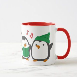 Christmas Penguin Barbershop Quartet Mug
