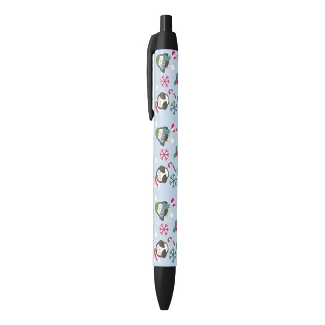 Christmas Penguin Black Ink Pen (Top (Vertical))