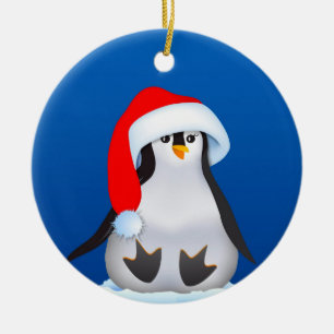 Christmas Penguin Ceramic Tree Decoration