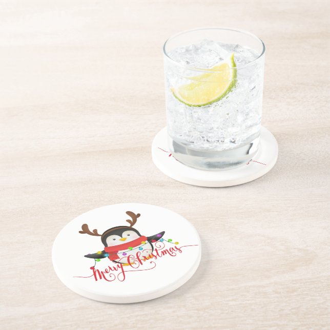 Christmas penguin   coaster (Side)