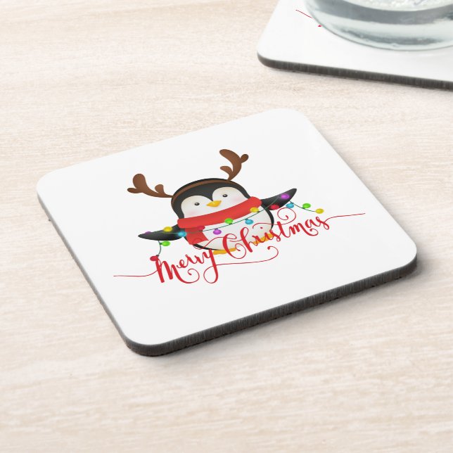 Christmas penguin   coaster (Left Side)