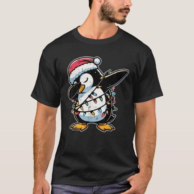 Christmas Penguin Dab Xmas Boys Girls Kids Toddler T-Shirt (Front)