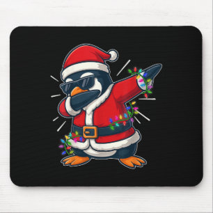 Christmas Penguin Dabbing Lights Santa Xmas For Me Mouse Mat