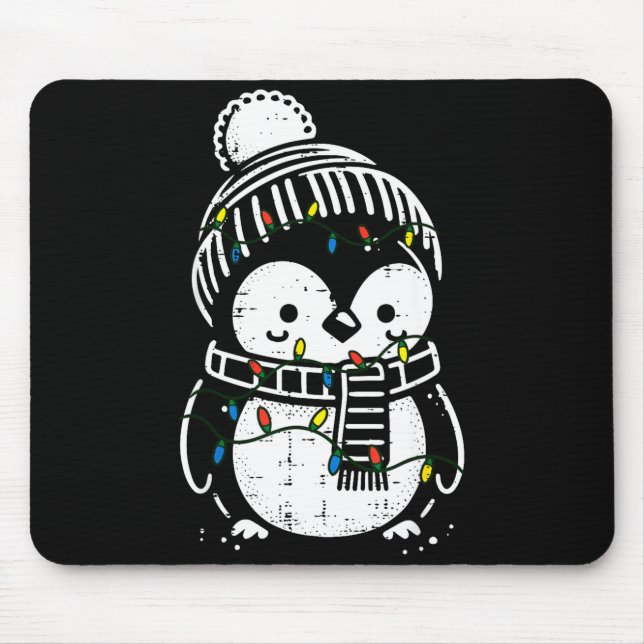 Christmas Penguin F Cute Xmas Boys Girls Kids Todd Mouse Mat (Front)