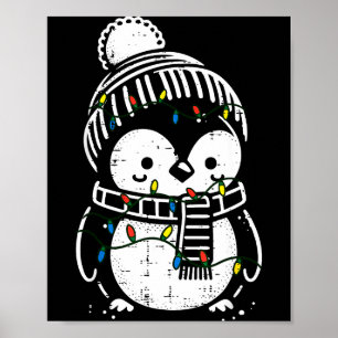 Christmas Penguin F Cute Xmas Boys Girls Kids Todd Poster