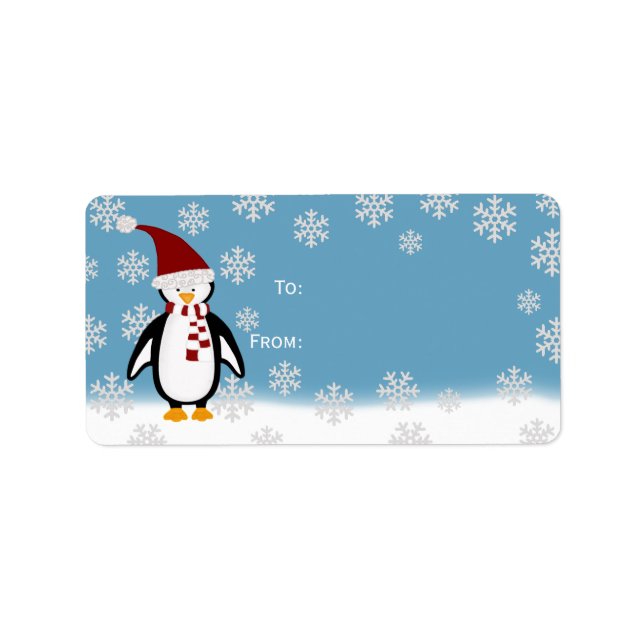 Christmas Penguin Gift Labels (Front)