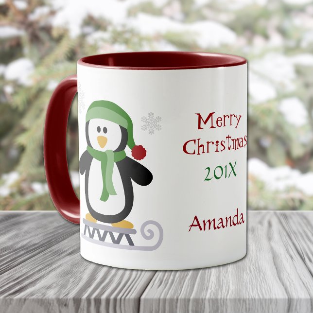 Christmas Penguin Green Mug (Creator Uploaded)