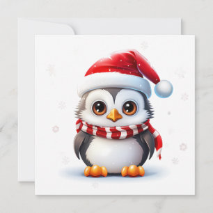 Christmas Penguin Greeting Card
