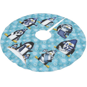 Christmas penguin Holiday tree skirt