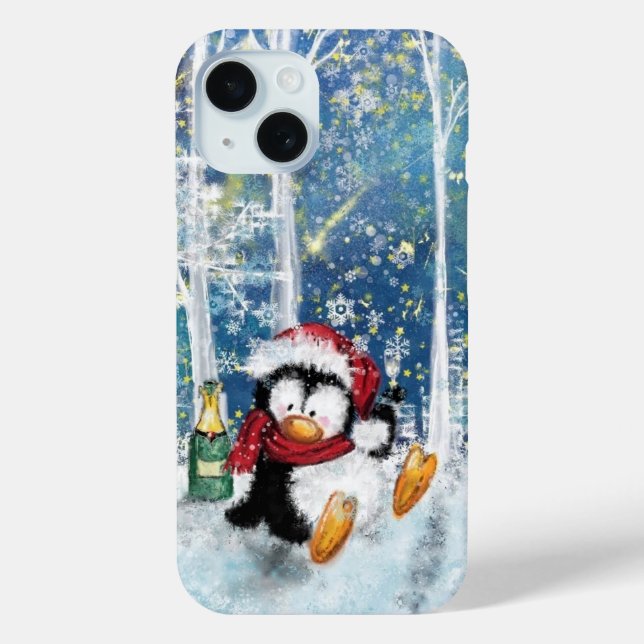 Christmas Penguin iPhone Case (Back)