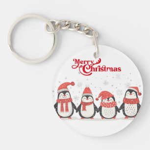 Christmas Penguin Keychain 