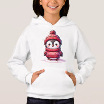 Christmas Penguin kids hoodie