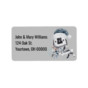 Christmas Penguin  Label