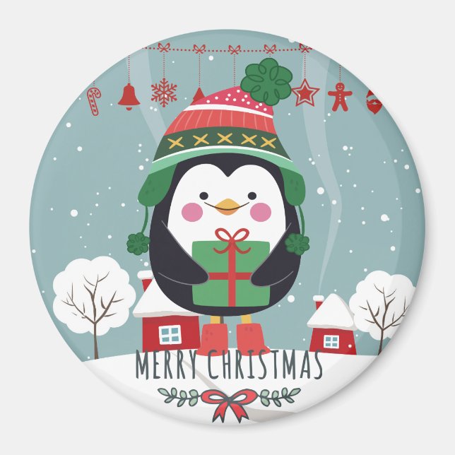 Christmas Penguin Magnet (Front)