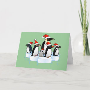 Christmas Penguin Party Holiday Card