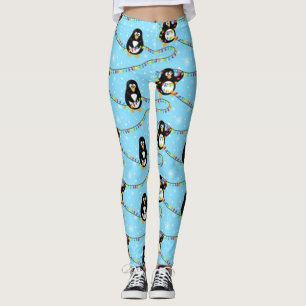 Christmas Penguin Pattern Leggings