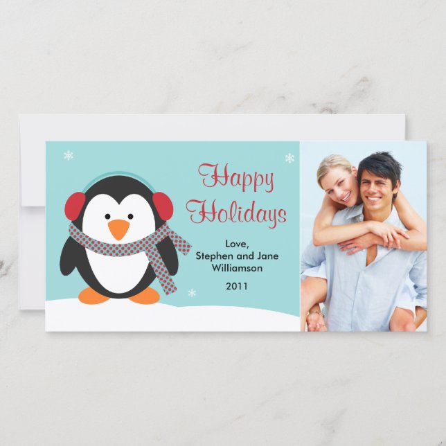Christmas Penguin Photo Card 2010 (Front)
