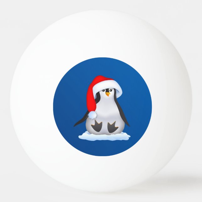 Christmas Penguin Ping Pong Ball (Back)
