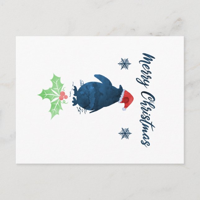 Christmas Penguin Postcard (Front)
