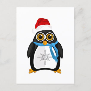 Christmas Penguin Postcard