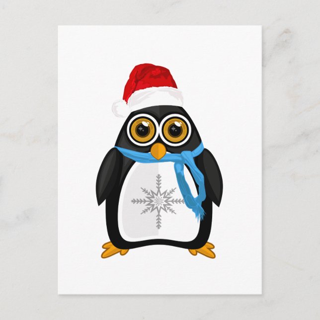 Christmas Penguin Postcard (Front)