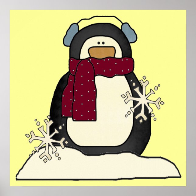 Christmas Penguin Poster (Front)