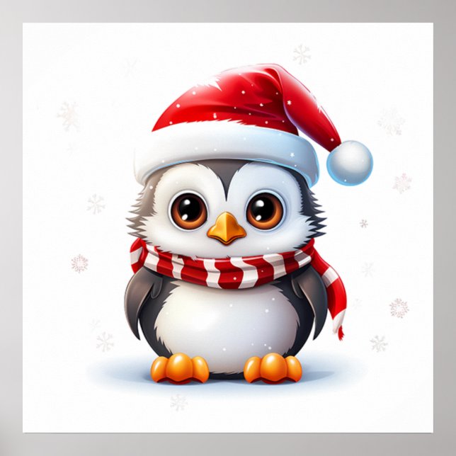 Christmas Penguin Poster (Front)