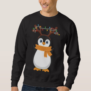 Christmas Penguin Reindeer Santa Holiday Pajama Sweatshirt