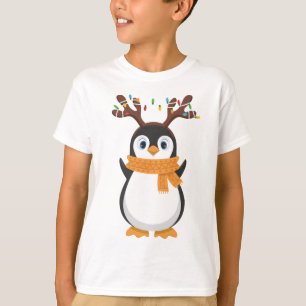 Christmas Penguin Reindeer Santa Holiday Pajama  T-Shirt