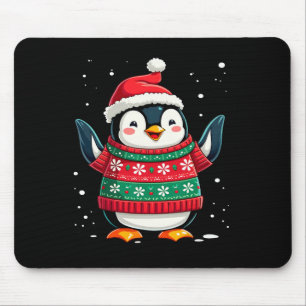 Christmas Penguin Santa Mouse Mat