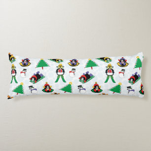 Christmas penguin skiing body cushion